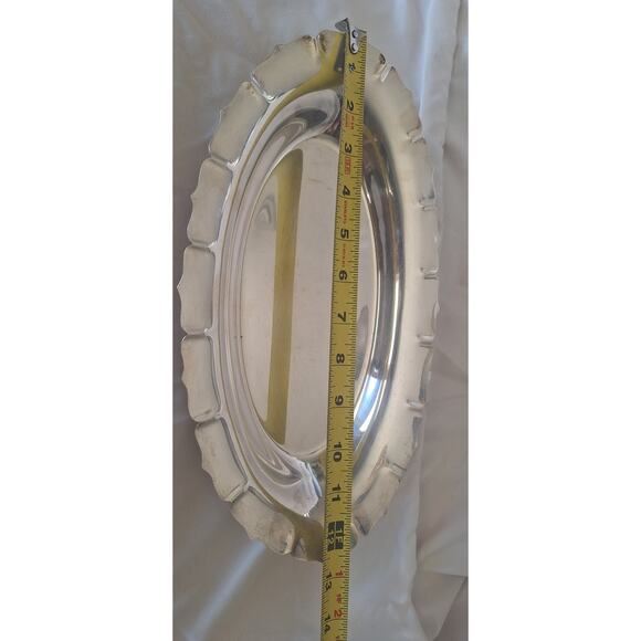 Vintage International Silver Co Early American 2360 Oval Serving Bowl 11" x 7" - Picture 5 of 6